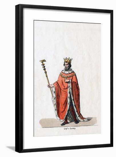 Earl of Surrey, Costume Design for Shakespeare's Play, Henry VIII, 19th Century-null-Framed Giclee Print