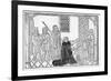 Earl Rivers Presents His Book to Edward Iv (Woodcut)-English-Framed Giclee Print