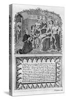 Earl Rivers Presents His Book to King Edward IV, C1477 (Late 18th or Early 19th Century)-Charles Grignion-Stretched Canvas