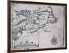 Early 17th-Century Map of the North American Coast from Cape Cod to Newfoundland-null-Framed Giclee Print