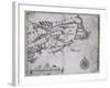 Early 17th-Century Map of the North American Coast from Cape Cod to Newfoundland-null-Framed Giclee Print