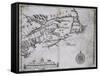 Early 17th-Century Map of the North American Coast from Cape Cod to Newfoundland-null-Framed Stretched Canvas