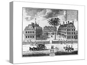 Early 18th-Century View of Harvard College-null-Stretched Canvas