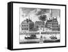 Early 18th-Century View of Harvard College-null-Framed Stretched Canvas