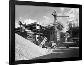 Early 1950S Bedford M Tipper Delivering Aggregates to a Building Site, South Yorkshire, July 1954-Michael Walters-Framed Photographic Print