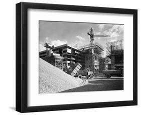 Early 1950S Bedford M Tipper Delivering Aggregates to a Building Site, South Yorkshire, July 1954-Michael Walters-Framed Photographic Print