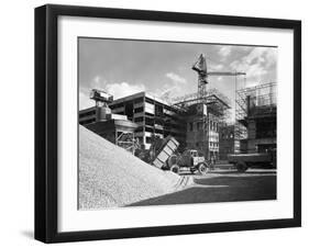 Early 1950S Bedford M Tipper Delivering Aggregates to a Building Site, South Yorkshire, July 1954-Michael Walters-Framed Photographic Print