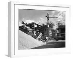 Early 1950S Bedford M Tipper Delivering Aggregates to a Building Site, South Yorkshire, July 1954-Michael Walters-Framed Photographic Print