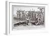 Early 19th Century Engraving of the King of Florida Consulting His Magician-null-Framed Giclee Print