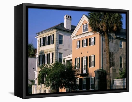 Early 19th Century Town Houses, Historic Centre, Charleston, South Carolina, USA-Duncan Maxwell-Framed Stretched Canvas
