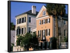 Early 19th Century Town Houses, Historic Centre, Charleston, South Carolina, USA-Duncan Maxwell-Framed Photographic Print