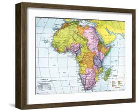 Early 20th Century Map of Africa-null-Framed Photographic Print