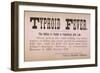 Early 20th Century Quarantine Sign For the Contagious Disease Typhoid Fever-null-Framed Art Print