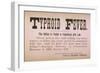 Early 20th Century Quarantine Sign For the Contagious Disease Typhoid Fever-null-Framed Art Print