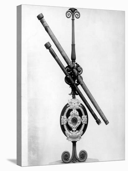 Early 20X Refractor Telescope Built by Galileo with Which He Discovered Moons Orbiting Jupiter-null-Stretched Canvas