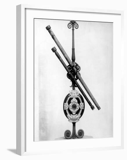 Early 20X Refractor Telescope Built by Galileo with Which He Discovered Moons Orbiting Jupiter-null-Framed Photographic Print