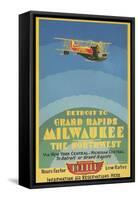 Early Ad for Midwestern Air Travel-null-Framed Stretched Canvas