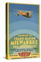 Early Ad for Midwestern Air Travel-null-Stretched Canvas