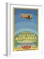 Early Ad for Midwestern Air Travel-null-Framed Art Print