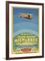 Early Ad for Midwestern Air Travel-null-Framed Art Print