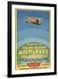 Early Ad for Midwestern Air Travel-null-Framed Art Print
