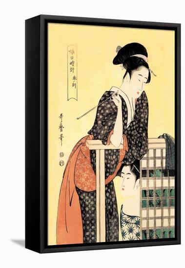 Early Afternoon: The Hour of the Ram-Kitagawa Utamaro-Framed Stretched Canvas