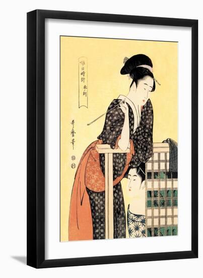 Early Afternoon: The Hour of the Ram-Kitagawa Utamaro-Framed Art Print