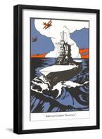 Early Aircraft Carrier-Found Image Press-Framed Giclee Print