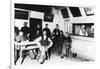 Early American Soldiers Relaxing at Canteen at Fort Keogh-null-Framed Photographic Print