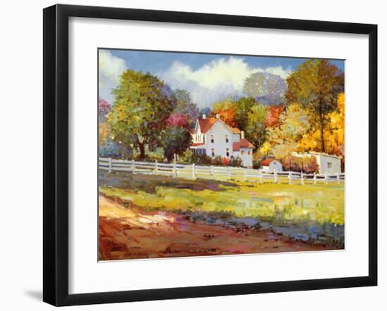 Early Autumn Farm-Kent Wallis-Framed Art Print