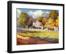 Early Autumn Farm-Kent Wallis-Framed Art Print