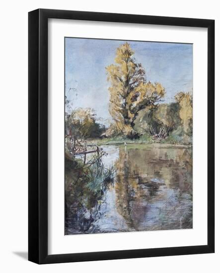 Early Autumn on the River Test, 2007-Caroline Hervey-Bathurst-Framed Giclee Print