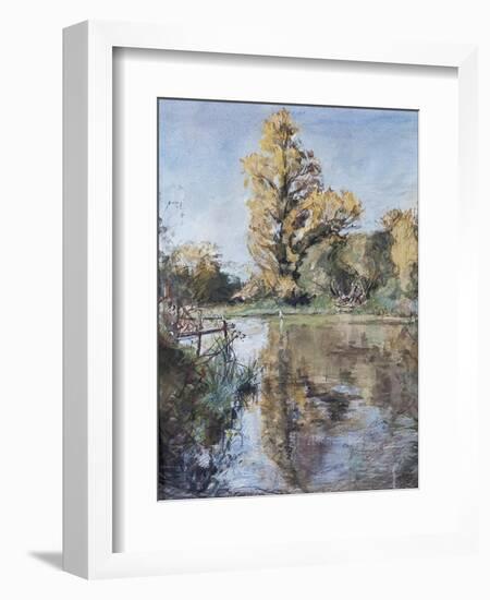 Early Autumn on the River Test, 2007-Caroline Hervey-Bathurst-Framed Giclee Print