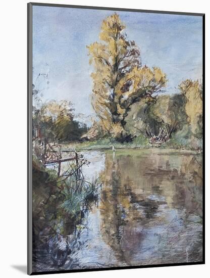 Early Autumn on the River Test, 2007-Caroline Hervey-Bathurst-Mounted Giclee Print