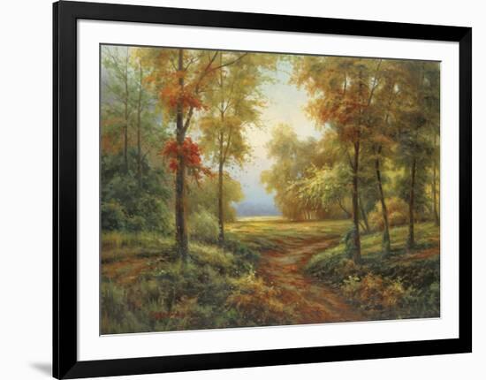 Early Autumn Path-Lazzara-Framed Art Print