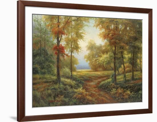 Early Autumn Path-Lazzara-Framed Art Print