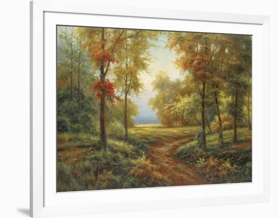 Early Autumn Path-Lazzara-Framed Art Print