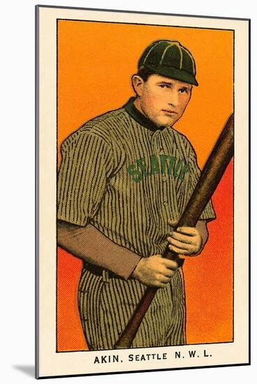 Early Baseball Card, Akin-null-Mounted Art Print