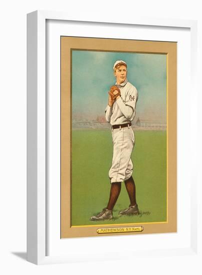 Early Baseball Card, Christy Mathewson-null-Framed Art Print