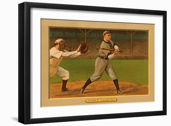 Early Baseball Card, Frank Chance-null-Framed Art Print