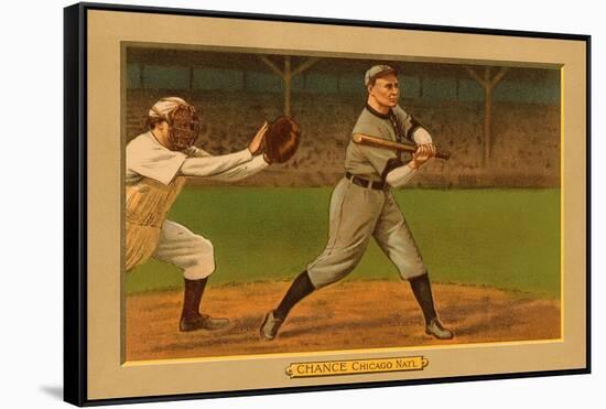 Early Baseball Card, Frank Chance-null-Framed Stretched Canvas