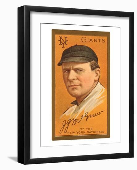 Early Baseball Card, John Mcgraw-null-Framed Art Print