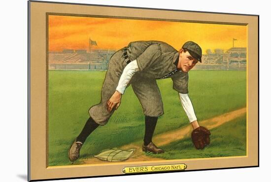 Early Baseball Card, Johnny Evers-null-Mounted Art Print