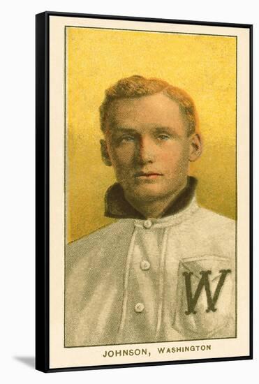 Early Baseball Card, Walter Johnson-null-Framed Stretched Canvas