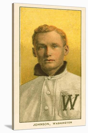 Early Baseball Card, Walter Johnson-null-Stretched Canvas