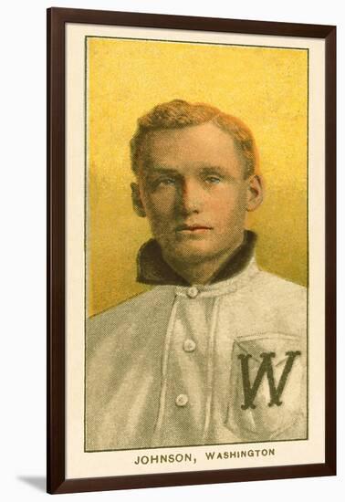 Early Baseball Card, Walter Johnson-null-Framed Art Print