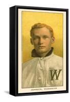 Early Baseball Card, Walter Johnson-null-Framed Stretched Canvas