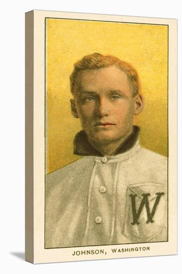 Early Baseball Card, Walter Johnson-null-Stretched Canvas