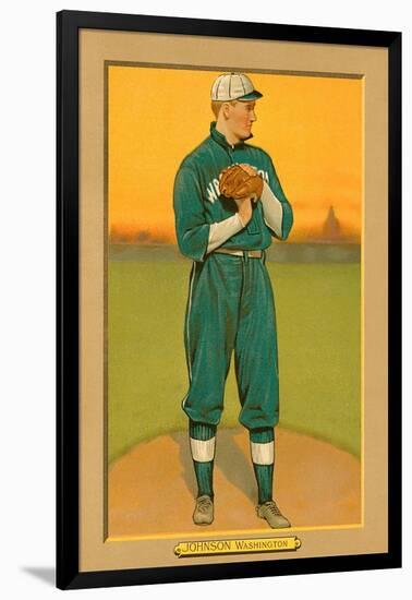 Early Baseball Card, Walter Johnson-null-Framed Art Print