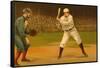 Early Baseball Players-null-Framed Stretched Canvas